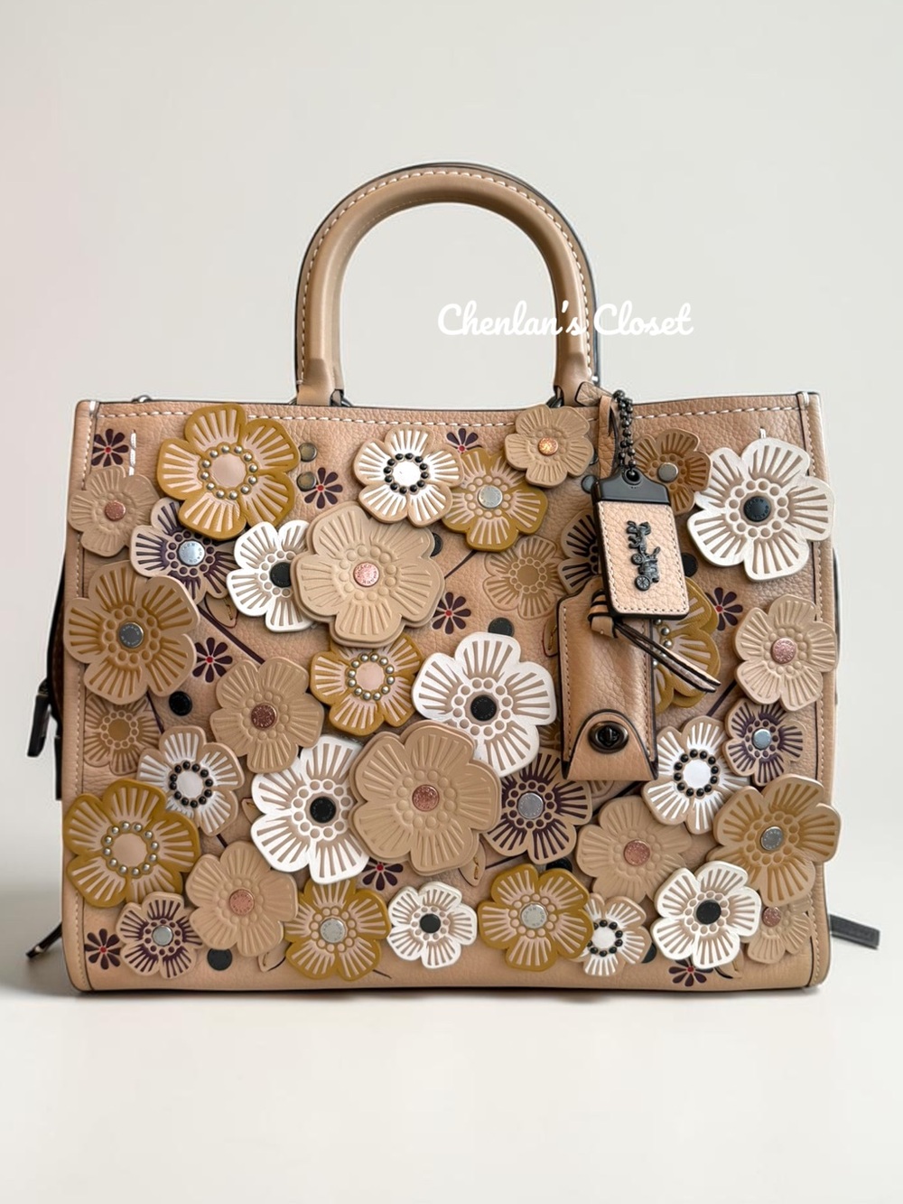 Like New Coach Rogue 30 Tea Rose Satchel - Picture 5 of 15